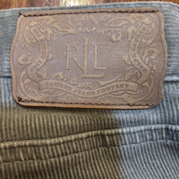 Ralph Lauren Women's Straight Leg Light Green Corduroy Jeans - Picture 7 of 8
